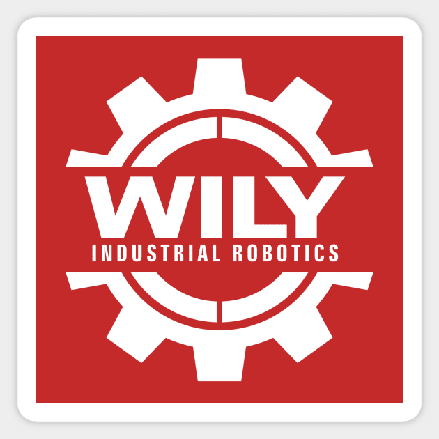 Dr. Wily Industrial Robotics Sticker by neudesigns